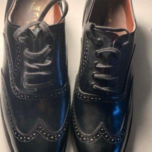 Cole Haan Zerogrand Wingtip Oxford  brogue Shoes Beige W16193 Womens Sz 9.5 B